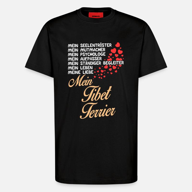 Tibet-Terrier - Mein - T-Shirt - made by SPREAD - SOLID BLACK