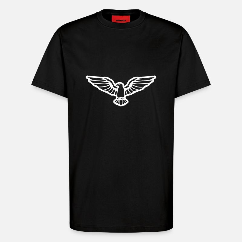 Eagle Eagle Head - T-Shirt - made by SPREAD - SOLID BLACK
