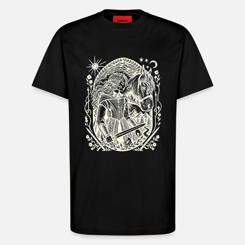 Moonlight Forest Magic Circle - T-Shirt - made by SPREAD - SOLID BLACK