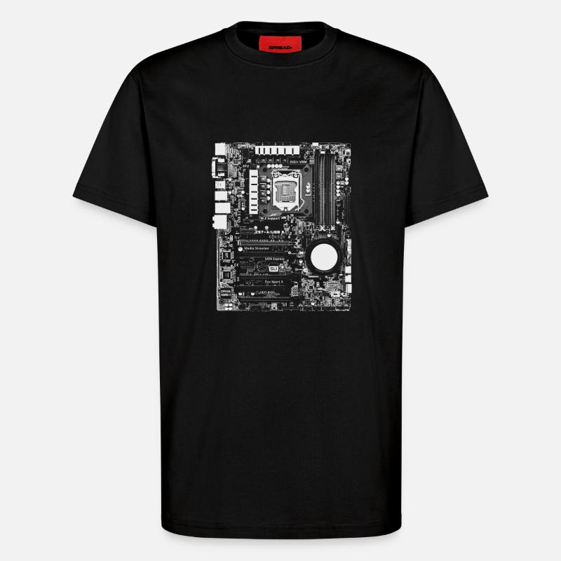 Carte mère - Nerd & Geek Hardware - T-shirt bio décontracté fabriqué en UE - SOLID BLACK