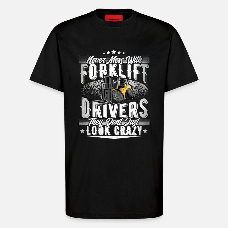 Staplerfahrer - T-Shirt - made by SPREAD - SOLID BLACK