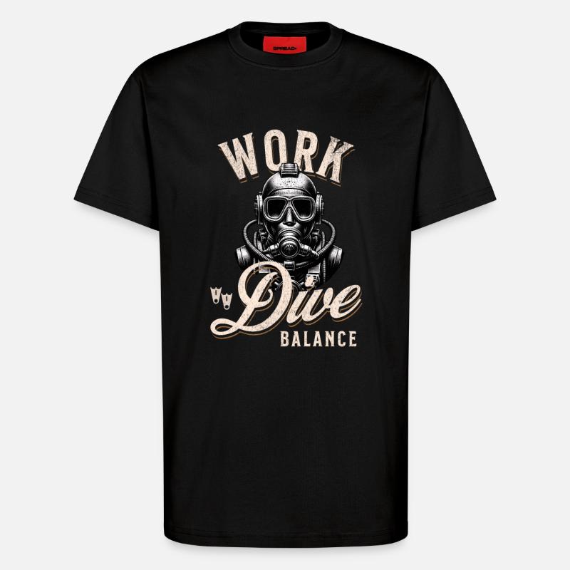 Tauchen Taucher - T-Shirt - made by SPREAD - SOLID BLACK