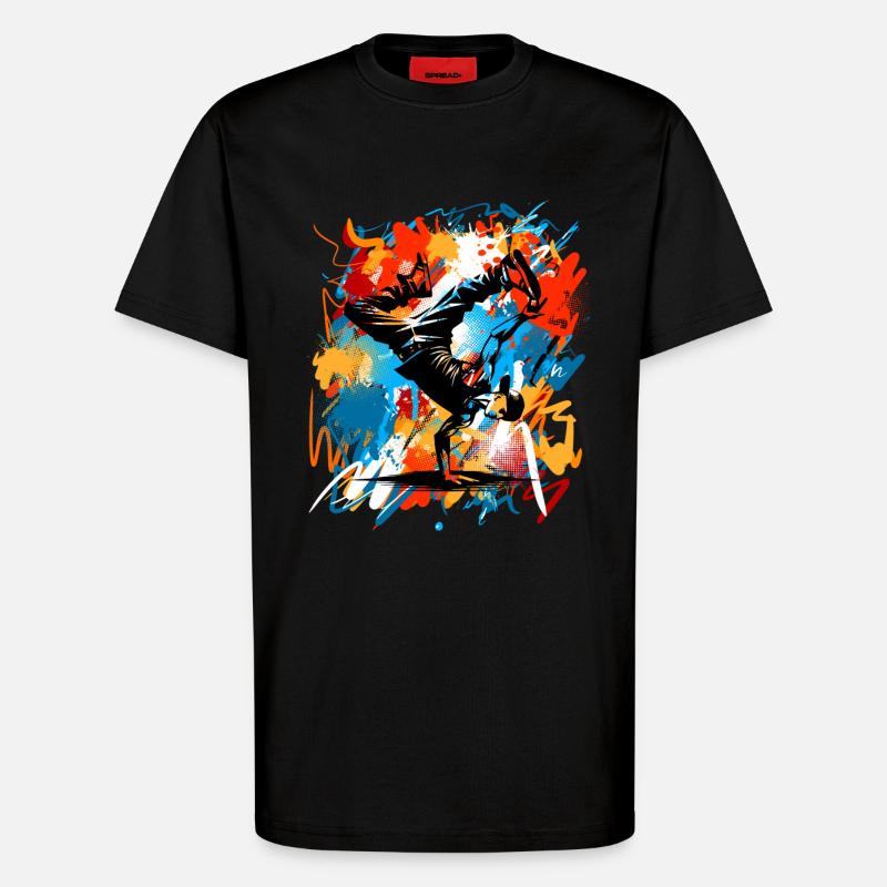 Breakdance - T-Shirt - made by SPREAD - SOLID BLACK