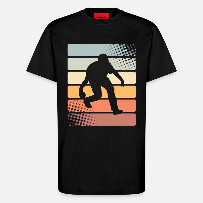 Boule Boccia Boule player - T-Shirt - made by SPREAD - SOLID BLACK