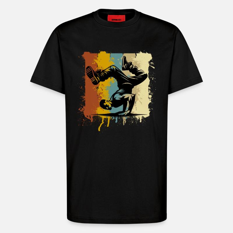 Breakdance - T-Shirt - made by SPREAD - SOLID BLACK