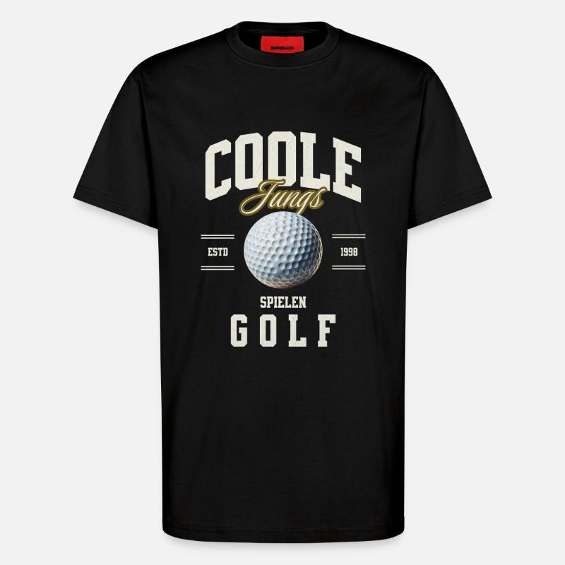 Golf - T-Shirt - made by SPREAD - SOLID BLACK