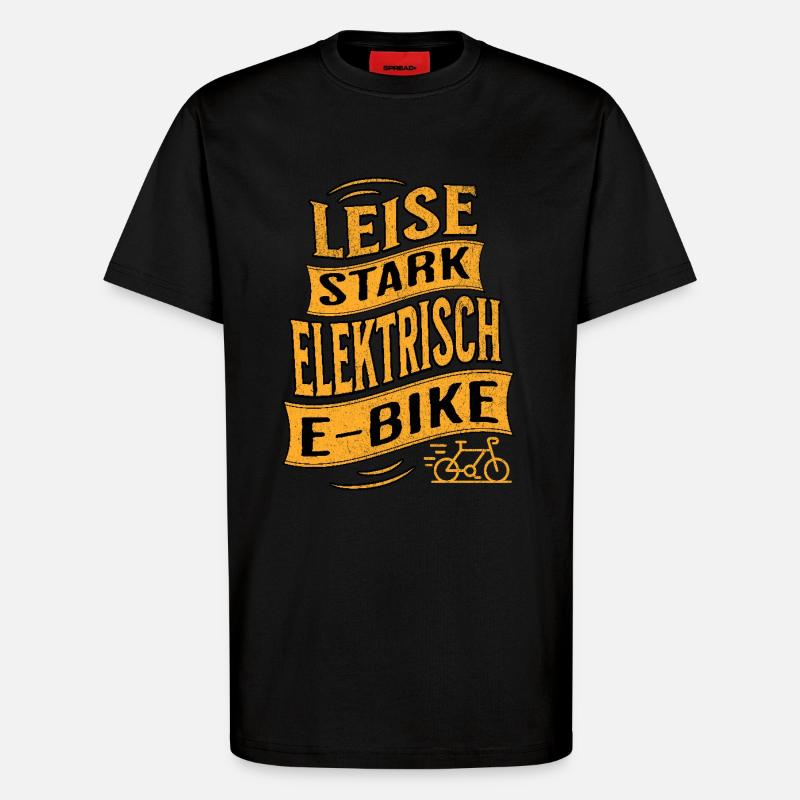E-Bike E-Biker - T-Shirt - made by SPREAD - SOLID BLACK