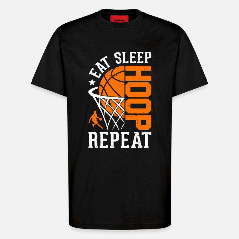 Basketball - T-Shirt - made by SPREAD - SOLID BLACK