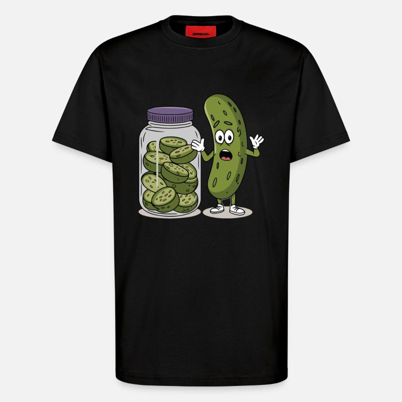Gurke - T-Shirt - made by SPREAD - SOLID BLACK