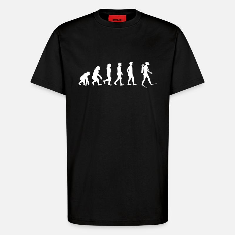 Taucher Evolution - T-Shirt - made by SPREAD - SOLID BLACK