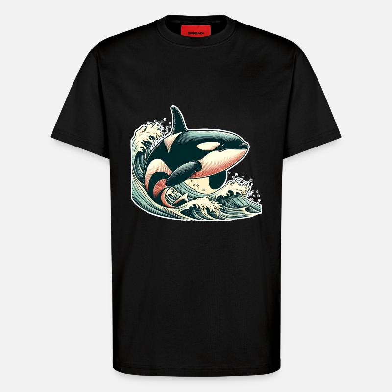 Orca Killer Whale - T-Shirt - made by SPREAD - SOLID BLACK