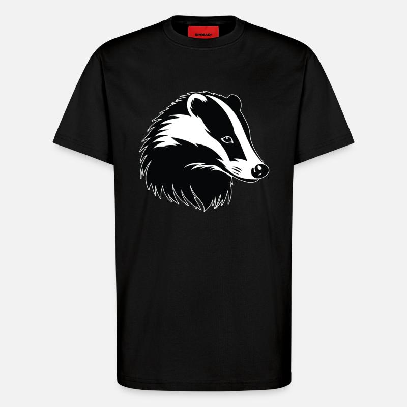 Badger Dachse Dachs - T-Shirt - made by SPREAD - SOLID BLACK