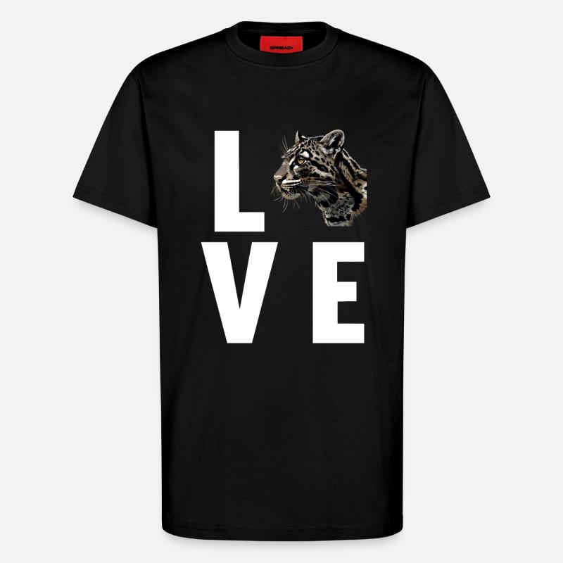 Clouded Leopard Nebelparder - T-Shirt - made by SPREAD - SOLID BLACK