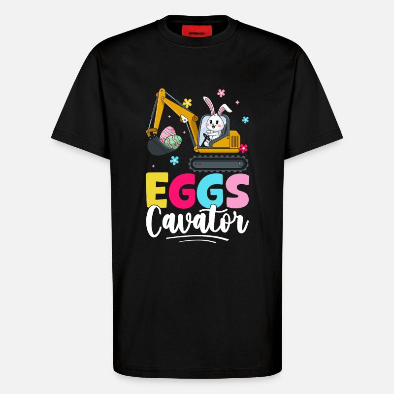 Eier Kavator - T-Shirt - made by SPREAD - SOLID BLACK