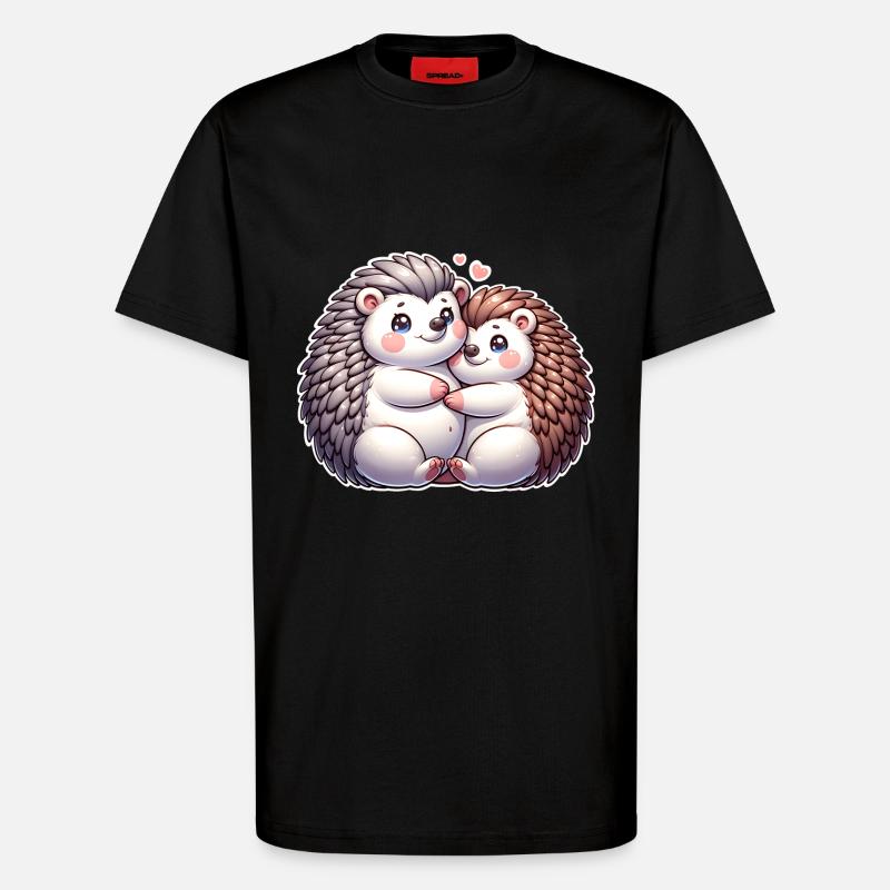 Maman hérisson - T-shirt bio décontracté fabriqué en UE - SOLID BLACK