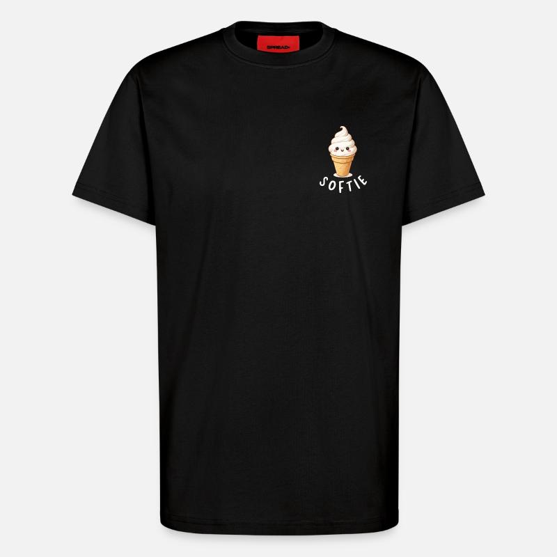 Softie. Softeis Liebe Eiscreme Statement - T-Shirt - made by SPREAD - SOLID BLACK