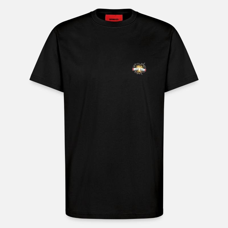 Firecracker Pyro - T-Shirt - made by SPREAD - SOLID BLACK