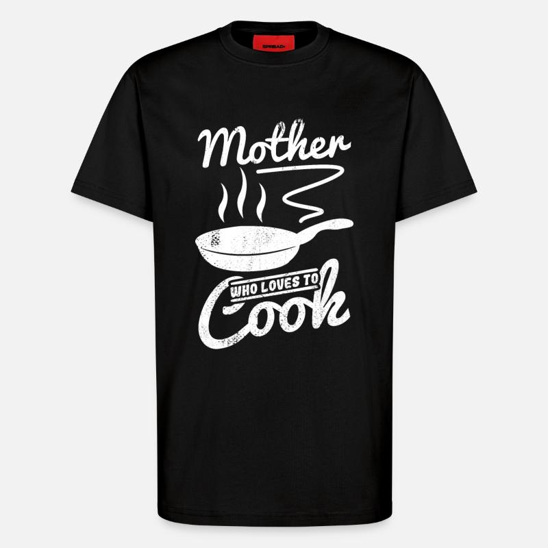 Mutter die gerne kocht - T-Shirt - made by SPREAD - SOLID BLACK