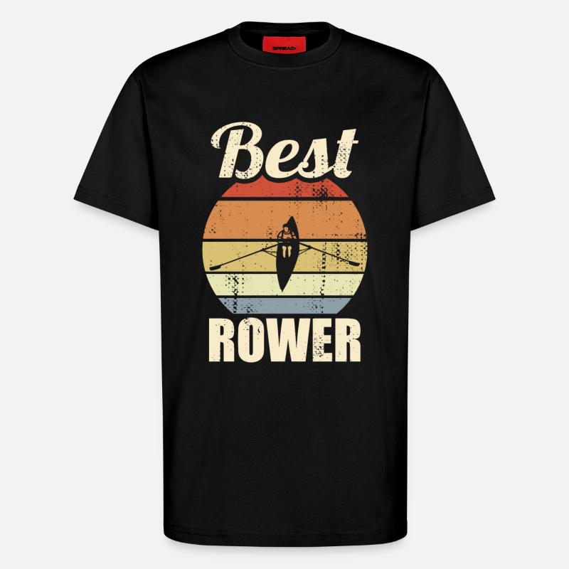 Lustiger Ruderer - T-Shirt - made by SPREAD - SOLID BLACK