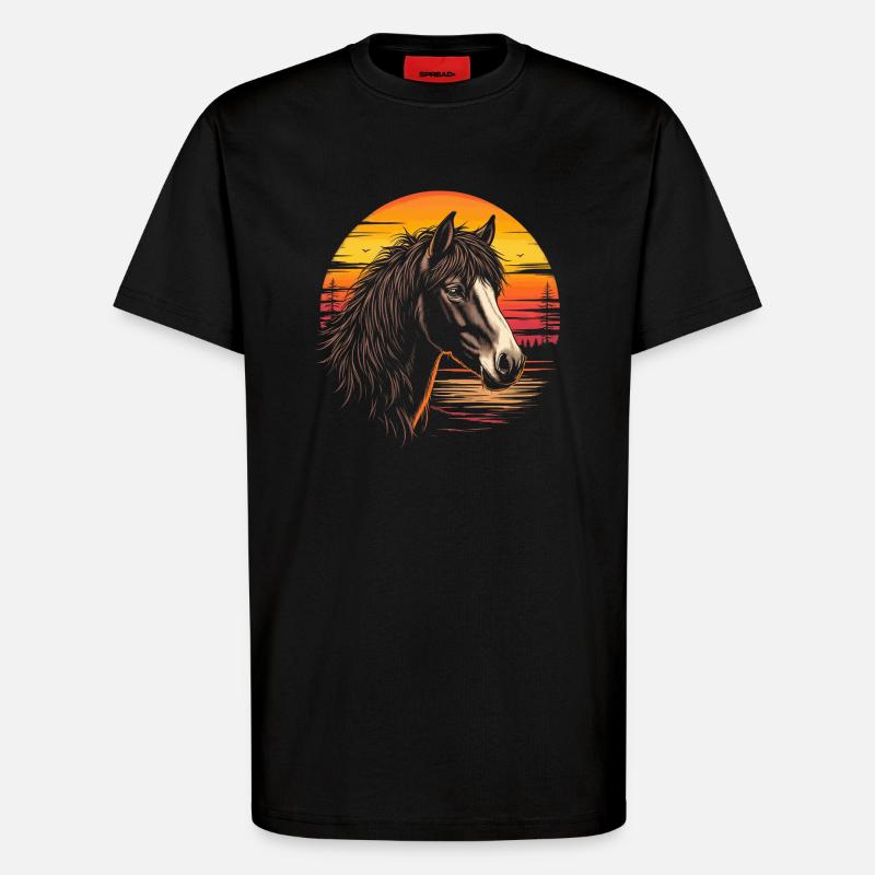Shetty Shetland Pony Retro - T-Shirt - made by SPREAD - SOLID BLACK