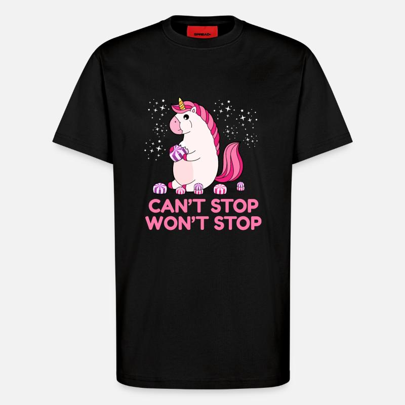 Impossible d'arrêter ne s'arrêtera pas - T-shirt bio décontracté fabriqué en UE - SOLID BLACK