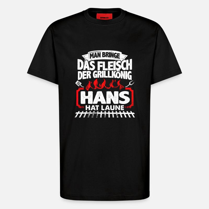 HANS - Grill - T-Shirt - made by SPREAD - SOLID BLACK