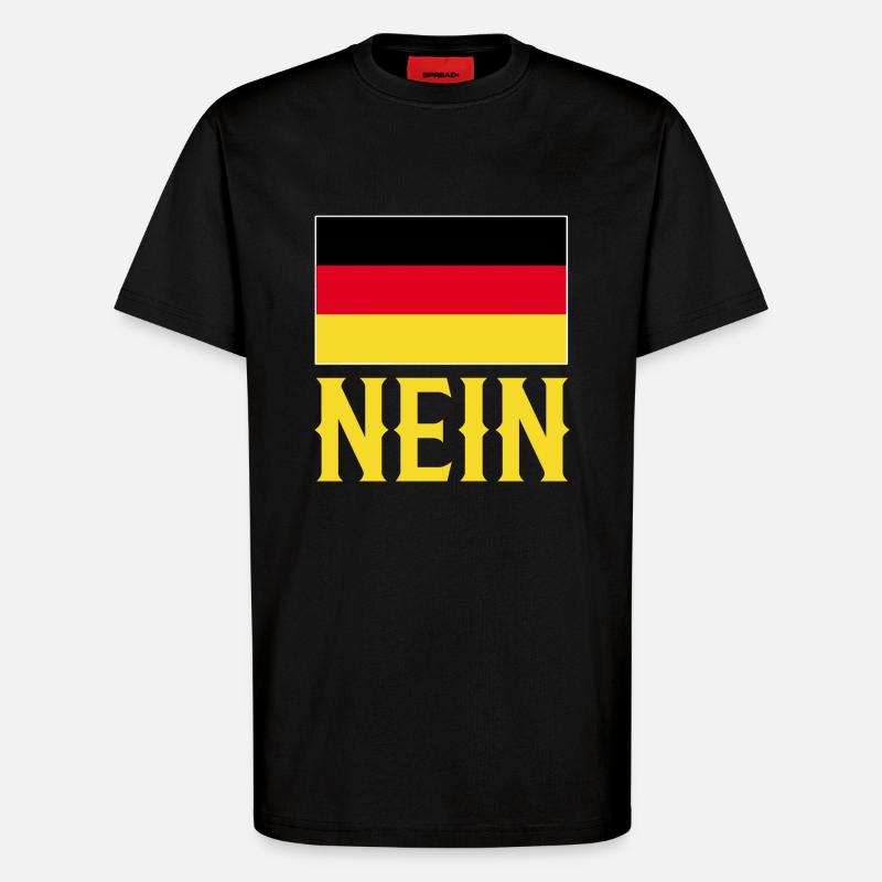 Germany No - T-Shirt - made by SPREAD - SOLID BLACK