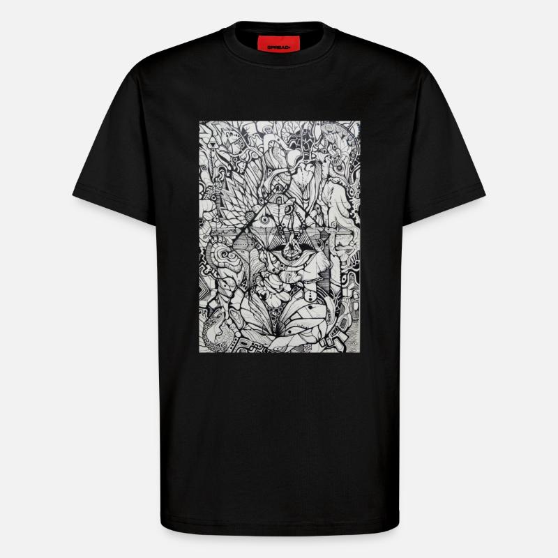 Psychedelic Vision - T-Shirt - made by SPREAD - SOLID BLACK