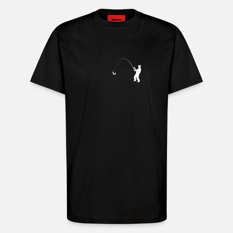 Angler Evolution Pocket Geschenkidee - T-Shirt - made by SPREAD - SOLID BLACK