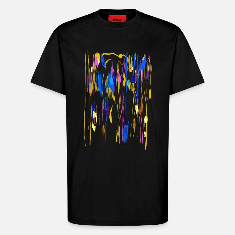 Farben Kunst - Hintergrund Abstrakt - T-Shirt - made by SPREAD - SOLID BLACK