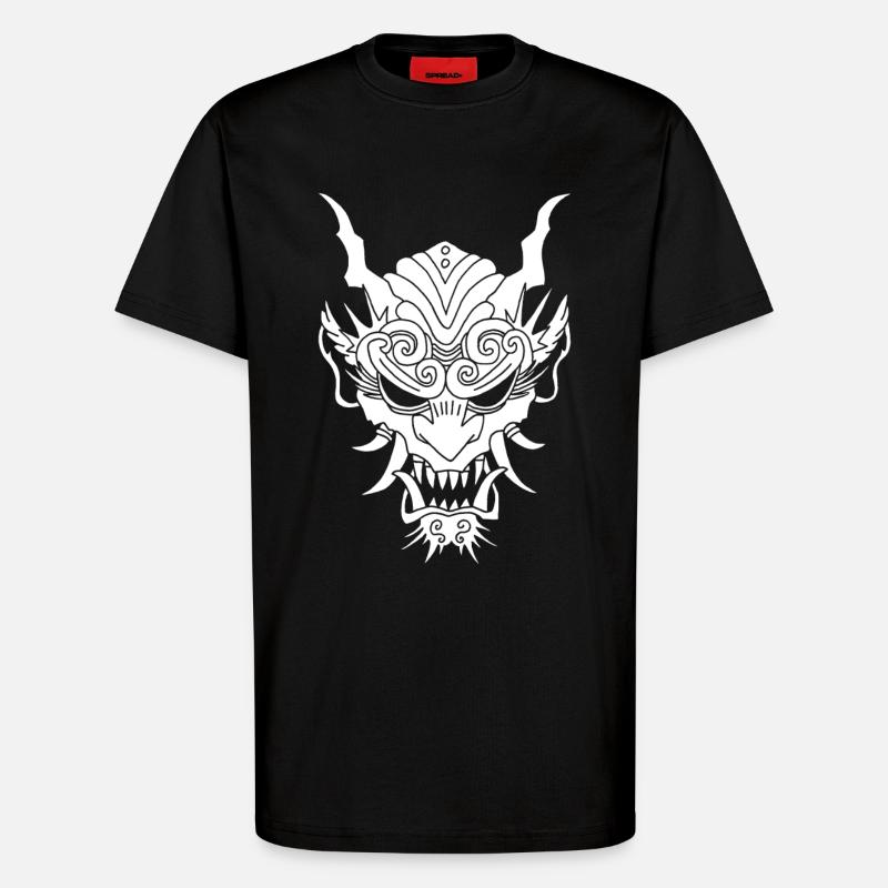 weißer Gothic-Dämon - T-Shirt - made by SPREAD - SOLID BLACK