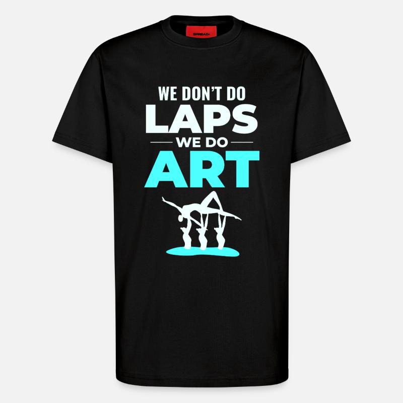 Dance Acrobat Illustration Synchronized Swimming - T-Shirt - made by SPREAD - SOLID BLACK