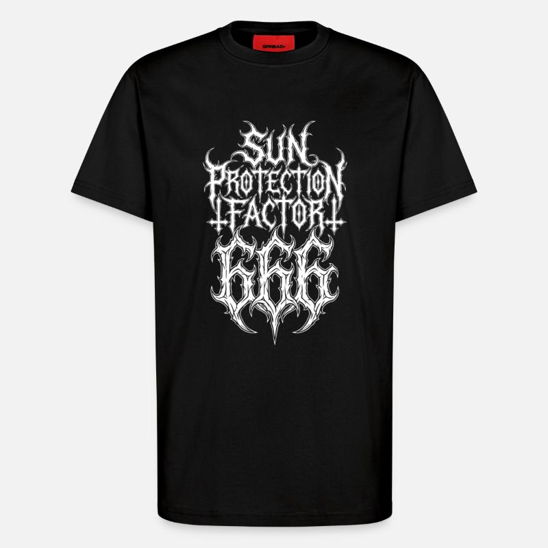 Sun Protection Factor 666 - T-Shirt - made by SPREAD - SOLID BLACK
