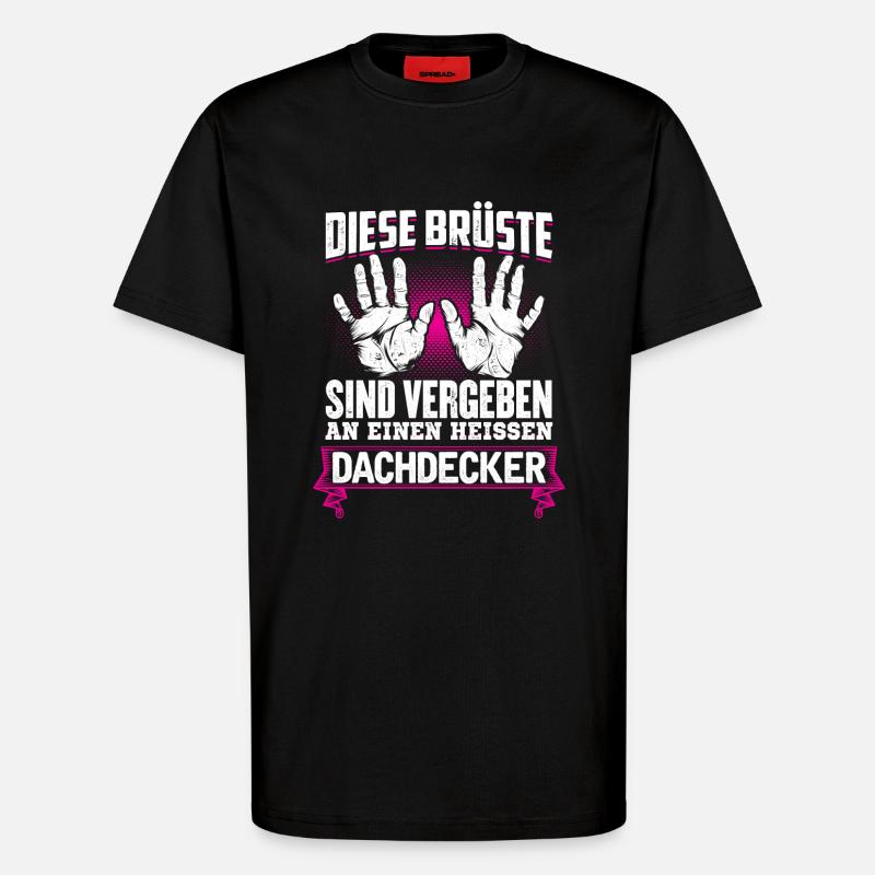 DACHDECKER - Brüste - T-Shirt - made by SPREAD - SOLID BLACK