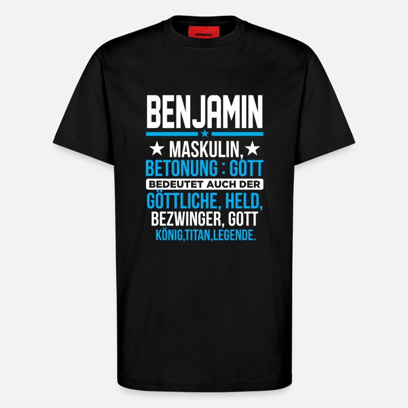 BENJAMIN - Titan - T-Shirt - made by SPREAD - SOLID BLACK