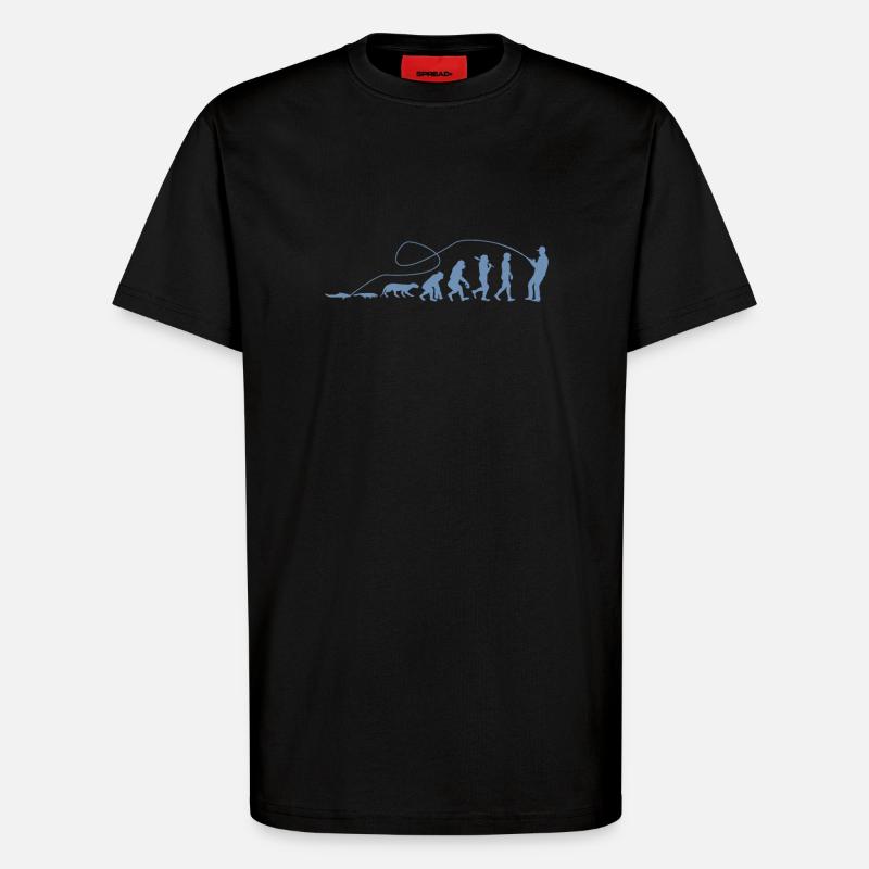 Evolution Angler TShirt - T-shirt bio décontracté fabriqué en UE - SOLID BLACK