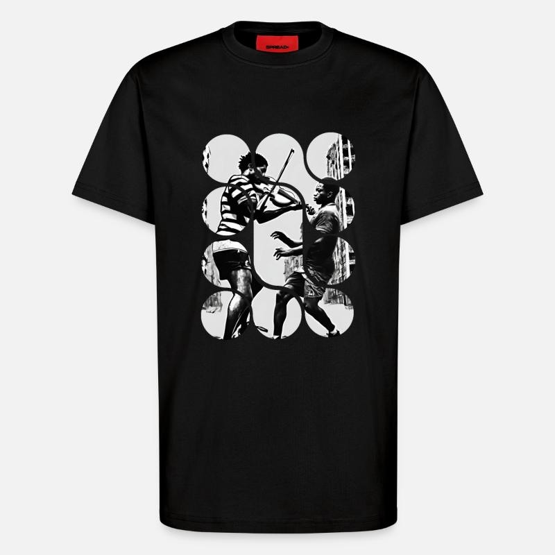Dynamische urbane Symphonie - T-Shirt - made by SPREAD - SOLID BLACK