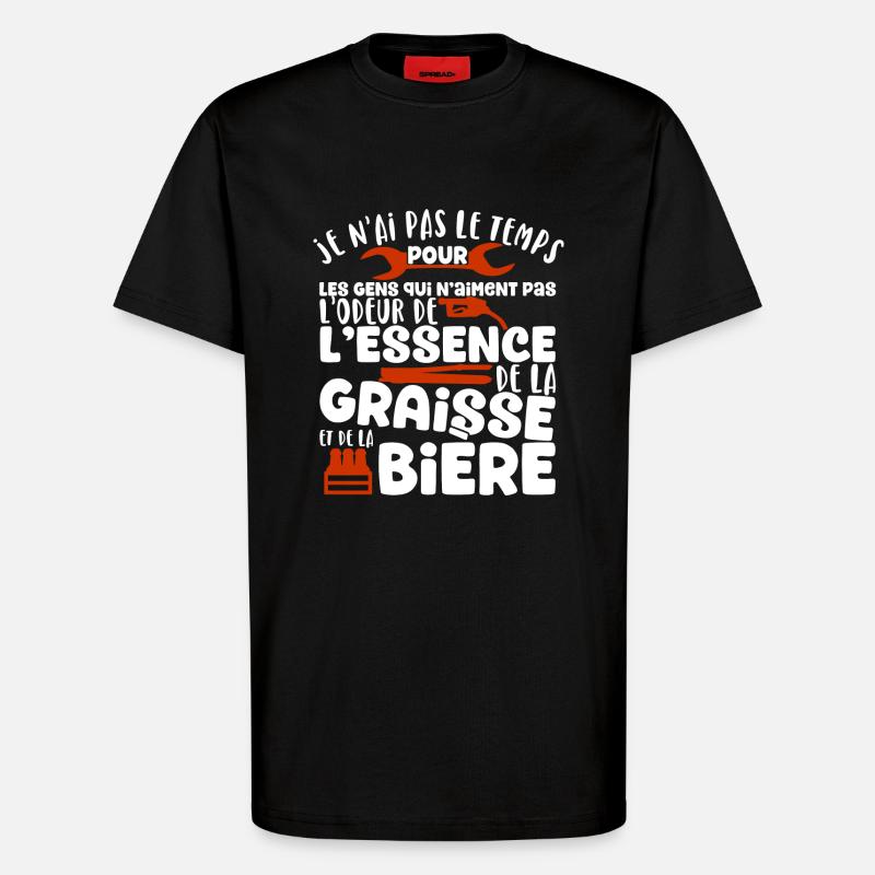 L'odeur de l'essence cadeau - T-shirt bio décontracté fabriqué en UE - SOLID BLACK