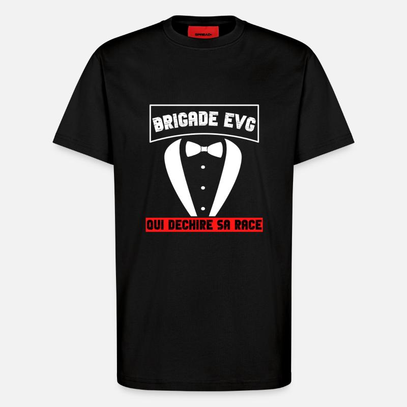 Brigade EVG qui déchire - T-shirt bio décontracté fabriqué en UE - SOLID BLACK