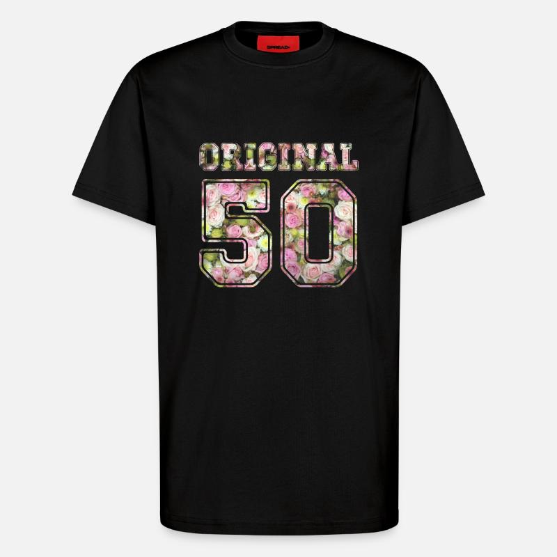 50 d'origine - T-shirt bio décontracté fabriqué en UE - SOLID BLACK