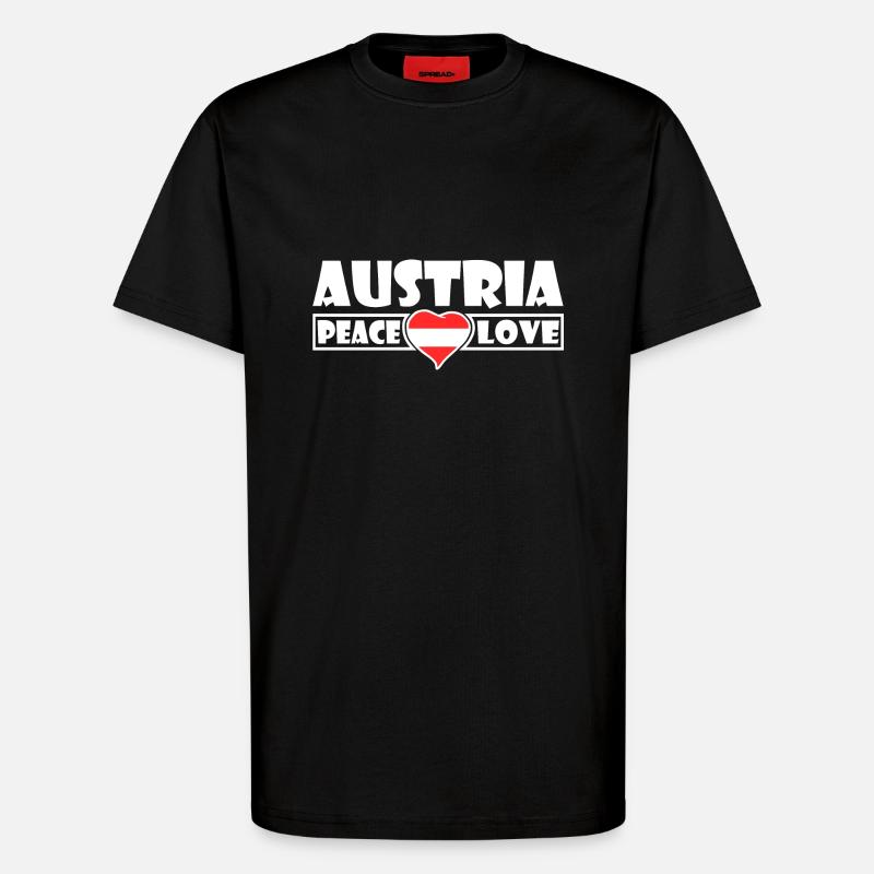 Austria - Austria - T-Shirt - made by SPREAD - SOLID BLACK