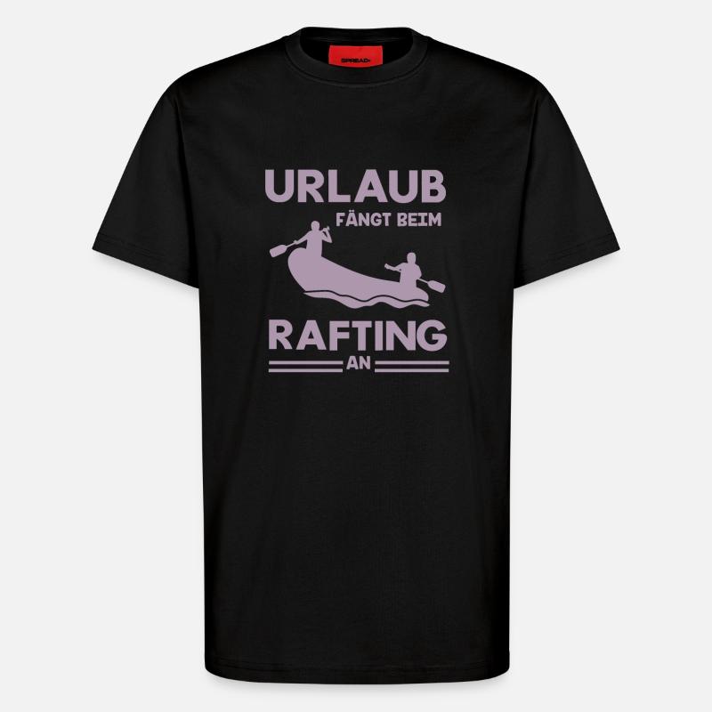 Rafting Abenteuer Schlauchboot Wassererlebnis - T-Shirt - made by SPREAD - SOLID BLACK