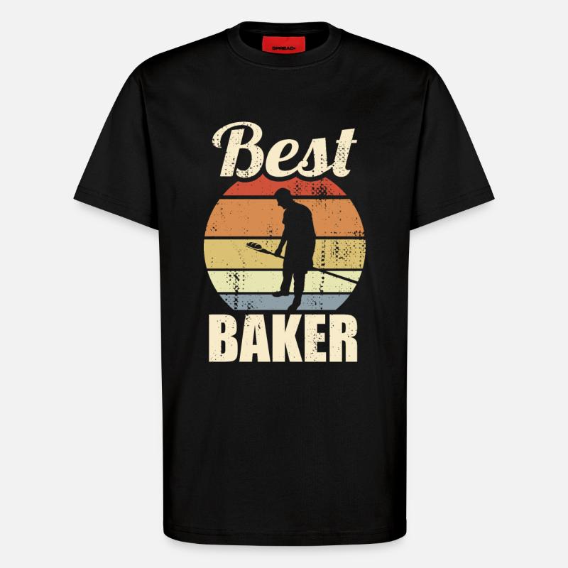 Lustiger Bäcker - T-Shirt - made by SPREAD - SOLID BLACK