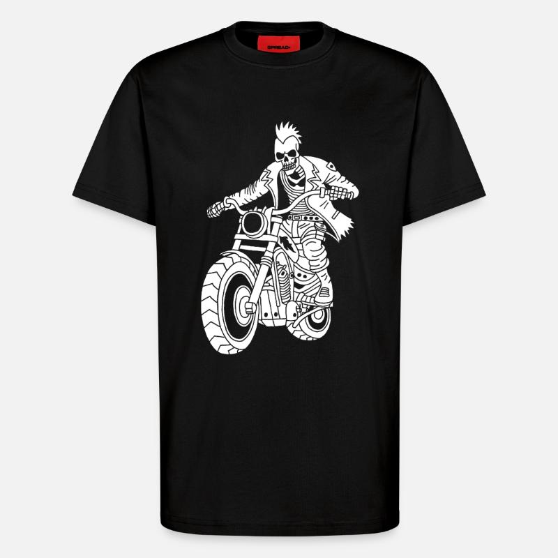 Hell Biker (Weiß) - T-Shirt - made by SPREAD - SOLID BLACK