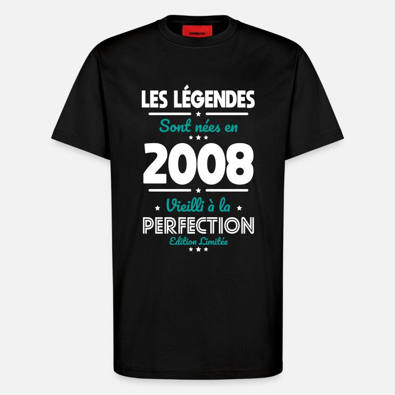 2008 – Legends – Perfekt gereift - T-Shirt - made by SPREAD - SOLID BLACK