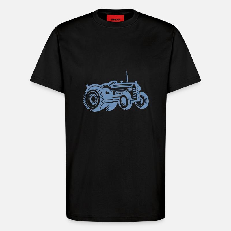 Traktor Silhouette Bauer Landwirtschaft - T-Shirt - made by SPREAD - SOLID BLACK