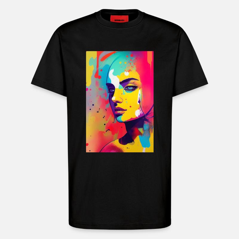 Abstrakte Kunst - T-Shirt - made by SPREAD - SOLID BLACK