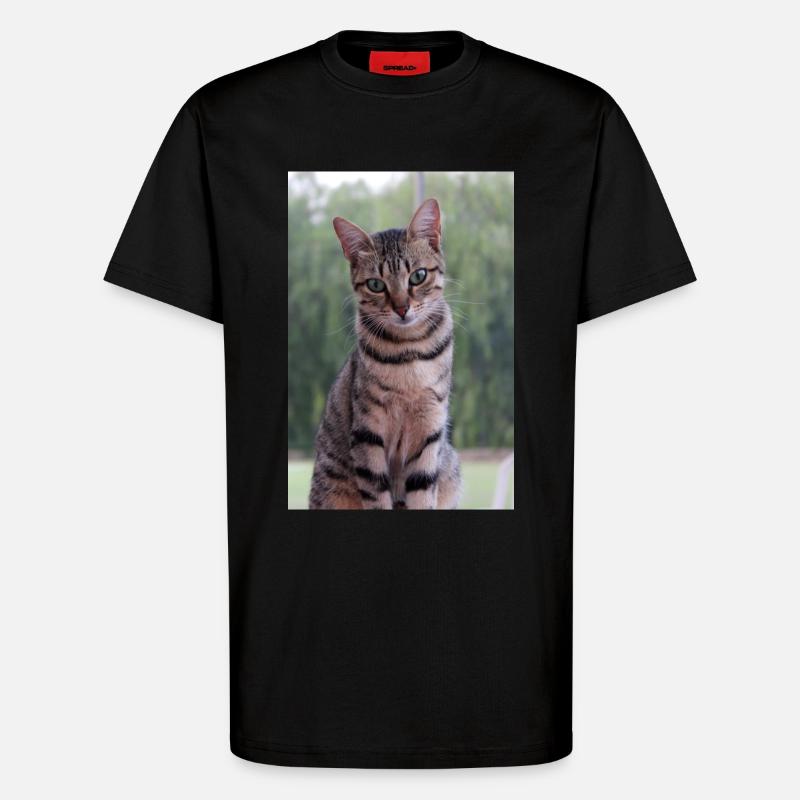 Katze Katze süßes Kätzchen - T-Shirt - made by SPREAD - SOLID BLACK