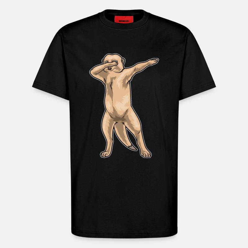 Erdmännchen Hip Hop Tanz - T-Shirt - made by SPREAD - SOLID BLACK