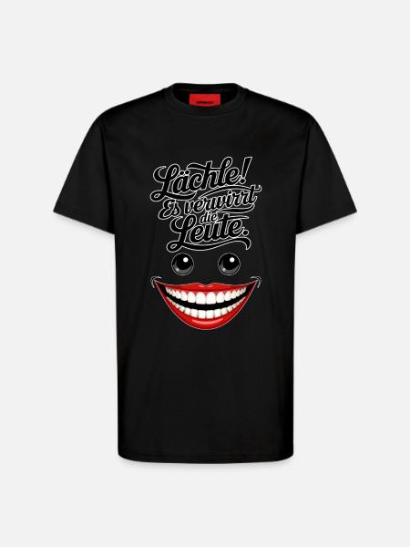 Always smiling - T-Shirt - made by SPREAD - SOLID BLACK